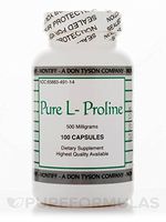 Pure L Proline 500 mg 100 Capsules