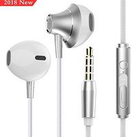 Earphones, Wired Earbuds Headphone with Microphone and Volume Control for iPhone 6s/6s Plus, iPhone 6/6 Plus, iPhone SE, iPhone 5 5S 5C, iPad iPod, MacBook and All Devices with a Standard 3.5mm Jack