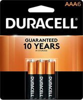 Duracell - CopperTop AAA Alkaline Batteries - long lasting, all-purpose Triple A battery for household and business - 6 Count