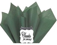 48Sheets Forest Green 20" x 30"Large Gift Wrap & Large Flower Decoration Crafting Tissues Paper with Decorative Gift Tags
