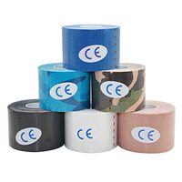 Kinesiology Tape Water Resistant Uncut Sports Tape - 6 Count 2 in x 16.5 ft - Professional Kinesiology Therapeutic Sports Tape,Multi-Colored,Latex Free