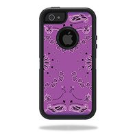 MightySkins Protective Vinyl Skin Decal Compatible with OtterBox Defender iPhone 5/5s/SE Case wrap Cover Sticker Skins Purple Bandana