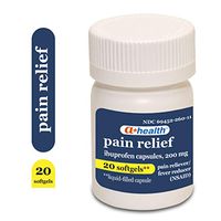 A+ Health Ibuprofen 200 Mg Softgels, Pain Reliever/Fever Reducer (NSAID), Made in USA, 20 Count