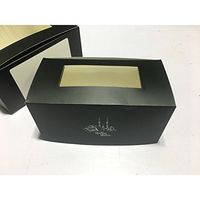 Shabbat Shalom Printed Gift Boxes - Black Boxes with White Space - Transparent Frontside - Shabbos Theme Paper Boxes for Purim Shalach Manot - Pack of 10