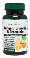 Natures Aid Ginger, Turmeric and Bromelain 60 Tablets – Anti-Inflammatory