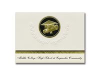 Signature Announcements Middle College High School at Laguardia Community Graduation Announcements, Presidential Elite Pack 25 w/ Gold&Black Cap&Diploma Seal