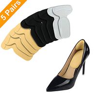 iBesun 5 Pairs High Heel Grips Heel Cushion Inserts Heel Insoles High Heel Pads Gel Heel Liners for Women & Wen Loose Shoes