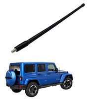 RED WOLF for 2007-2018 Jeep Wrangler JK JL Flexible Antenna 13 Inch Replacement Black FM/AM Reception