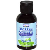Now Foods, Better Stevia Liquid Sweetener, Glycerite, Alcohol-Free, 2 fl oz (60 ml) - 2PC