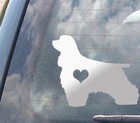 Heart My Cocker Spaniel Macbook 5" Chrome Vinyl Sticker Decal Mac Apple Laptop iPad