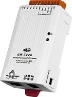 ICP DAS USA ICP-GW-7472 Ethernet/IP to Modbus RTU/Modbus TCP PoE Gateway, Compatible with Allen Bradley Modules.