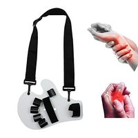 Wrist Support Fixed Trigger Finger Splints, Five Fingers Separation for Hemiplegia Spasm Point Stroke Rehabilitation Hanging Neck Equipment,1Pcs-Unisex,White