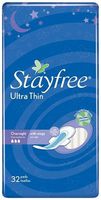 Stayfree Ultra Thin Pads, Regular with Wings, 36-Count Packages (Pack of 3)