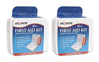42-Piece Compact First Aid Kit for Car & Travel (Pack of 2)