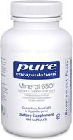 Pure Encapsulations - Mineral 650 Without Copper & Iron - Hypoallergenic Combination of Balanced Chelated-Minerals - 180 Capsules