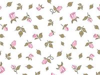 Dainty Pink Rose/Rosebud Tissue Paper #355 / Gift Wrap - 10 Large Sheets