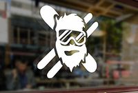 25 Centimeters Skier Snowboarder Masked Winter Sport Vinyl Stickers Funny Decals Bumper Car Auto Computer Laptop Wall Window Glass Skateboard Snowboard