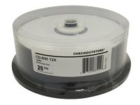 CheckOutStore B00414-25 CD-RW 12X 80Min/700MB, White Inkjet