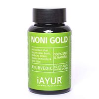 iAYUR Ayurvedic Noni Fruit Extract | Tested & Certified 100% Potent, Natural, Pure & Safe - Skin Glow & Body Rejuvenation - 500 Mg 60 Veg Caps