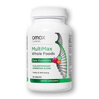 OMAX® Whole Foods Multivitamin Superfood Antioxidant Blend, Vitamin & Mineral Complex + Organic Fruit & Vegetable Blend, Optimized Bioavailable Fomula, Gluten-Free, Non-GMO | 60 Tablets