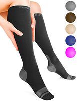 Sparthos Compression Socks (20-30mmHg) - Knee High Sock for Sport, Running, Travel, Medical Support, Pregnancy, Nursing - Calf Long Athletic Compressions Gear Sleeve - for Men and Women (Black-LXL)