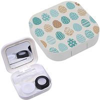 Portable Contact Lens Case Box Travel Kit Mirror + Bottle + Tweezers Container Holder [ Easter Eggs Ornaments ]