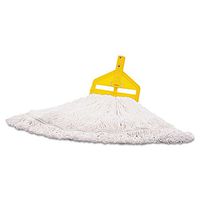Rubbermaid Commercial T20006 Nylon Finish Mop Head, Medium, White, 6/Carton