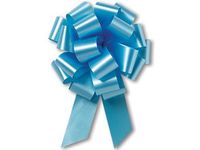 PMU Pull String Bows Light Blue 8 Inch 20 Loops (2 & 1/2 Inch Ribbon) (10/pkg) Pkg/1