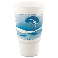 DCC32AJ20H - Dart Horizon Foam Cup, Hot/Cold, 32 Oz, Printed, Teal/White, 16/Bag