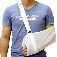 LLDY Arm Sling Support Strap, Adjustable Shoulder Wrist Elbow Sling Breathable Mesh Sling for Broken & Fractured Bones, Dislocation, Sprains, Strains & Tears,White