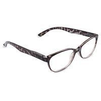 Inner Vision Women's Reading Glasses w/Spring Hinges & Case - (4.0 x Magnification) - Grey & Black Tortoise