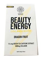 Harmony Proteins Beauty Collagen Energy Powder Drink Mix 1.05 Oz! Infused with Natural Fruit Essence! Non-GMO, Gluten Free, No Sweeteners and No Artificial Colors! Choose Your Flavor! (Dragon Fruit)