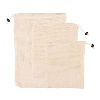 Anyren 6 PackReusable Cotton Bags, Fruit & Vegetable Storage Drawstring Bags Washable, Breathable Grocery Mesh Produce Bags