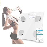 Bluetooth Body Fat Scale with iOS and Android App Smart Wireless Digital Bathroom Scale for Body Weight, Body Fat, Water, Muscle Mass, BMI, BMR, Bone Mass and Visceral Fat