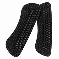 1 Pairs 4D Massage Anti-Blister Heel Cushions Silicone Heel Pads, Reduces Friction and Cushion, Protect Your Heels from Slipping, Rubbing, Blisters and Heel Pain (Black, Thick 0.15")