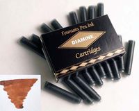 Diamine Refills Dark Brown Pack of 18 Fountain Pen Cartridge - DM-8007