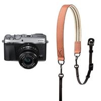 Fujifilm X-E3 Mirrorless Digital Camera w/XF23mmF2 R WR Kit - Silver w/ Fujifilm Premium Leather Camera Strap - Brown