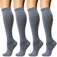 MojaSports Compression Socks - BEST Graduated Athletic & Medical Use for Men & Women, for Running, Flight, Travel, Nurses - Boost Performance, Blood Circulation & Recovery (Grey, Lg/XL, 2Pr)