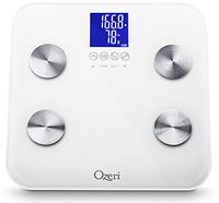 Ozeri Touch 440 lbs Total Body Bath Scale – Measures Weight, Fat, Muscle, Bone & Hydration with Auto Recognition and Infant Tare Technology