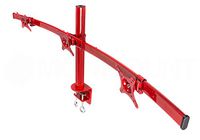 MonMount Red Curved Triple LCD Monitor Mount Up to Three (3) 27" Screens