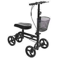Give Me Dual Best Value Knee Scooter Steerable Knee Walker Crutch Alternative with Dual Braking System in Black