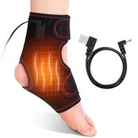 DONGBALA Heated Ankle Brace, Chargable Carbon Fiber Heating with 3 Levels Temperature Setting for Arthritis Muscle Fatigue Ankle Sprains Swelling Pain Relief Injury Recovery