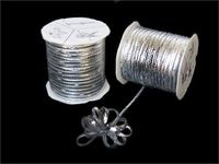 Silver 4mm-wide thin Pull Bow String Ribbon 100 Yard gift wrapping favor decorating