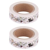 uxcell Pumpkin Print Stationery Box Paperboard Washi Tape Roll Decor 2pcs Orange