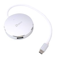 DTECH Aluminum 4 Port USB C to USB Hub 3.0 with Power Port Fast Charging Data Transfer for Laptop Desktop (Silver)