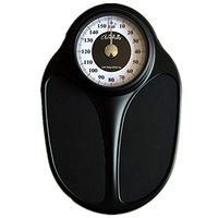 Herxy Mechanical Bathroom Scale/Spring Weight Scale, Retro Black Precision Load Bearing, Easy to Read Analog Dial, No Battery, Maximum Load 160kg