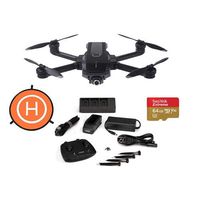 Yuneec Mantis Q Foldable Camera Drone with WiFi Remote - Bundle with 64GB MicroSDXC U3 Card, DJI 75cm Protective Fast-fold Drone Landing Pad