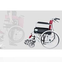 OCYE Lightweight Transport Wheelchair/Folding Medical Transport Chair/Luxury Travel Wheelchair, Easy Transfer, 21" Rear Wheel, Pedal Black