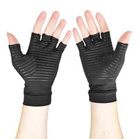 XYQC Compression Gloves Compression Arthritis Gloves Comfy Fit, Fingerless Design–Alleviate Rheumatoid Pains, Ease Muscle Tension (1 Pair),L