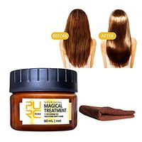 77JOK Hair Treatment Mask - 2019 Magical Hair Mask 5 Seconds Repairs Damage Hair Root Hair Tonic Keratin Hair & Scalp Treatment Hair Mask Hair Care for all Damaged Hair 60ML with Towel (60ML+Towel)